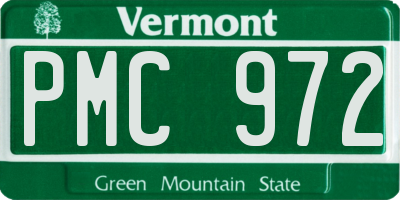 VT license plate PMC972