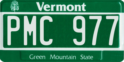 VT license plate PMC977