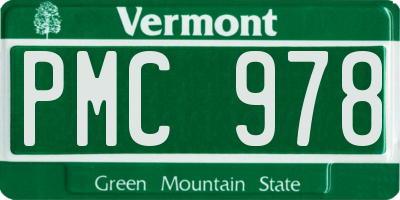 VT license plate PMC978