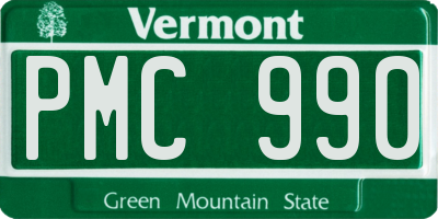 VT license plate PMC990