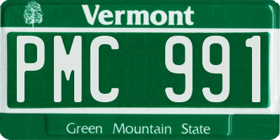 VT license plate PMC991