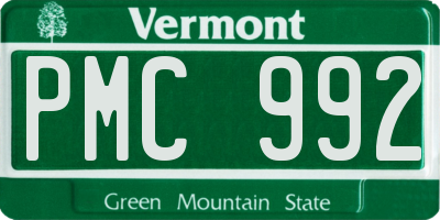 VT license plate PMC992