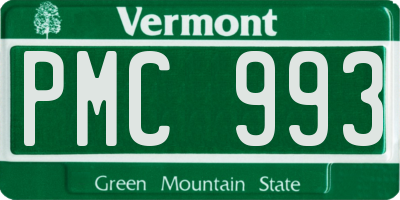 VT license plate PMC993