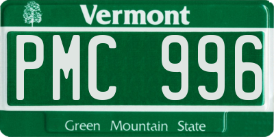 VT license plate PMC996