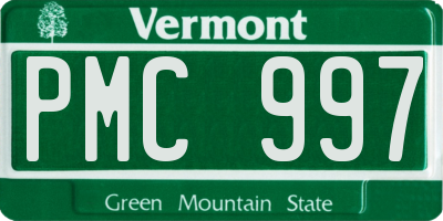 VT license plate PMC997