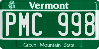 VT license plate PMC998