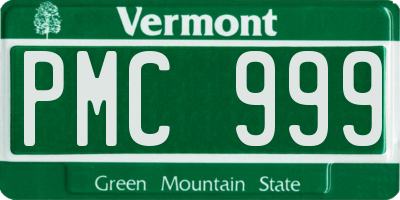 VT license plate PMC999