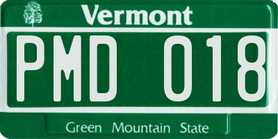 VT license plate PMD018