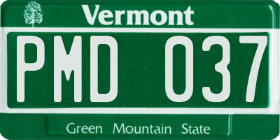 VT license plate PMD037