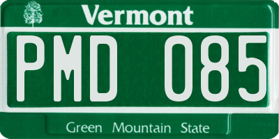 VT license plate PMD085