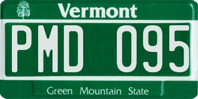 VT license plate PMD095