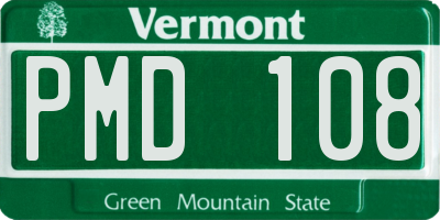 VT license plate PMD108