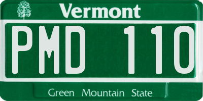 VT license plate PMD110