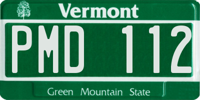 VT license plate PMD112