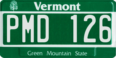 VT license plate PMD126