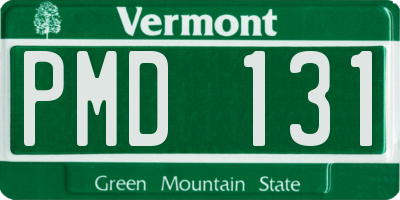 VT license plate PMD131