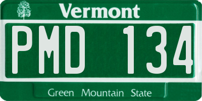 VT license plate PMD134