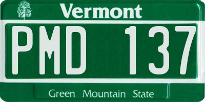 VT license plate PMD137