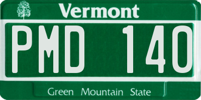 VT license plate PMD140