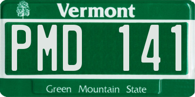 VT license plate PMD141