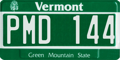 VT license plate PMD144