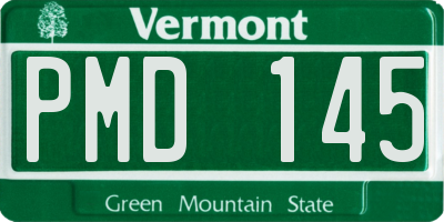 VT license plate PMD145