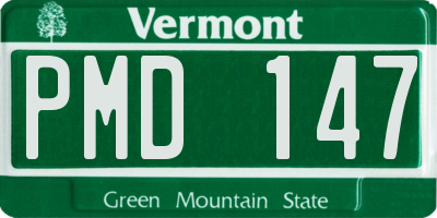 VT license plate PMD147