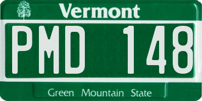VT license plate PMD148