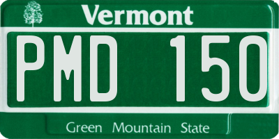VT license plate PMD150
