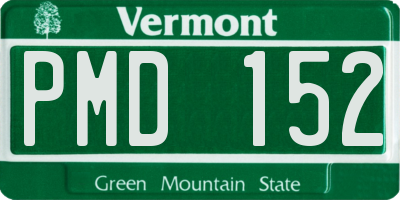 VT license plate PMD152
