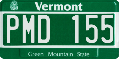 VT license plate PMD155