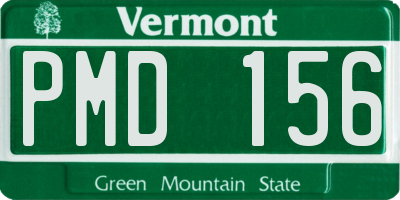 VT license plate PMD156
