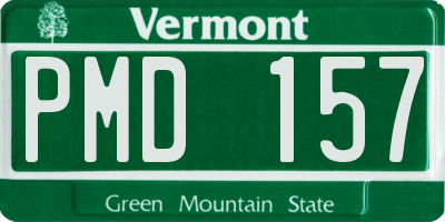 VT license plate PMD157