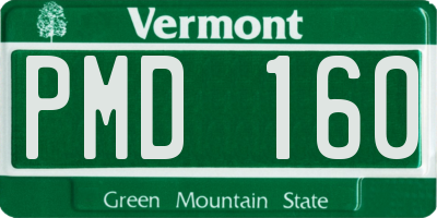 VT license plate PMD160