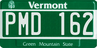 VT license plate PMD162
