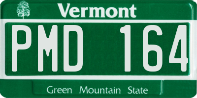 VT license plate PMD164