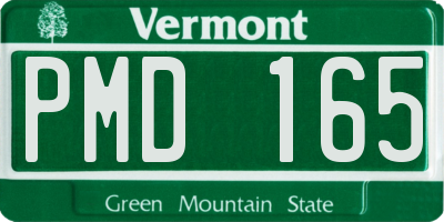 VT license plate PMD165
