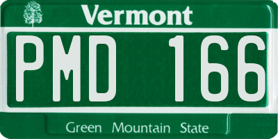 VT license plate PMD166