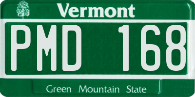 VT license plate PMD168