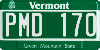 VT license plate PMD170