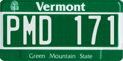 VT license plate PMD171