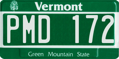 VT license plate PMD172