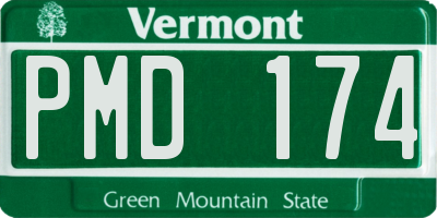 VT license plate PMD174