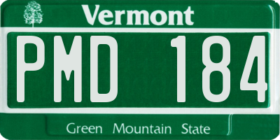 VT license plate PMD184