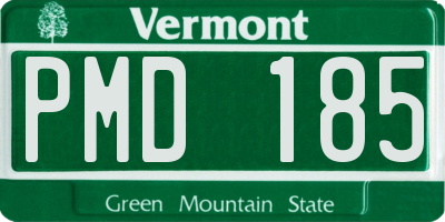 VT license plate PMD185
