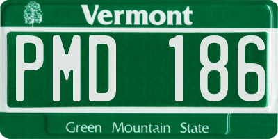 VT license plate PMD186
