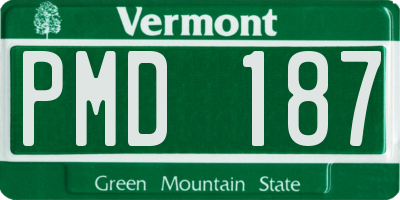 VT license plate PMD187