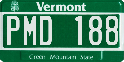 VT license plate PMD188