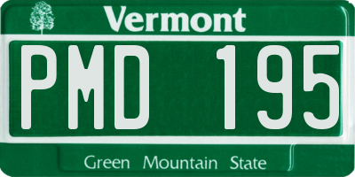 VT license plate PMD195