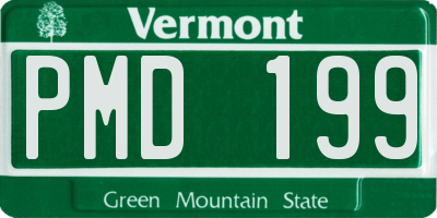 VT license plate PMD199